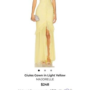 Majorelle Soft Yellow Ruched Dress